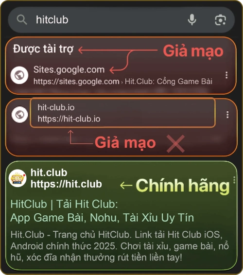 Hướng dẫn cách chọn link vào HITCLUB
